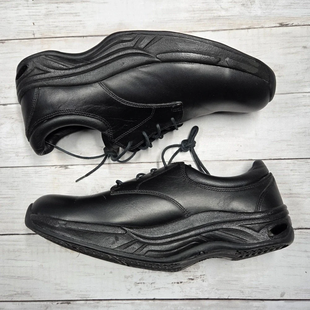 Chung Shi SDH 0902 Walking Shoes Mens 10 Black Leather Non Original Insoles